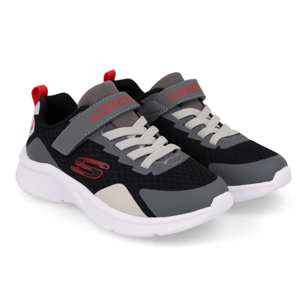 Skechers Tenis MICROSPEC 405285LB-GYRD Cinza-Vermelho Sint_9__